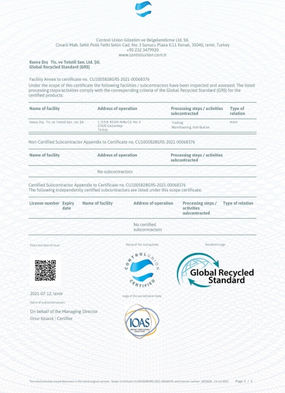 GSR Scope Certificate